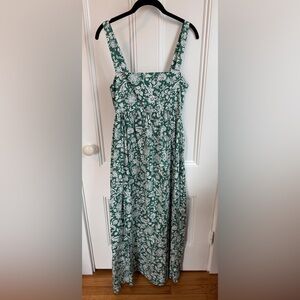 Mikoh Green and White Floral Maxi Dress